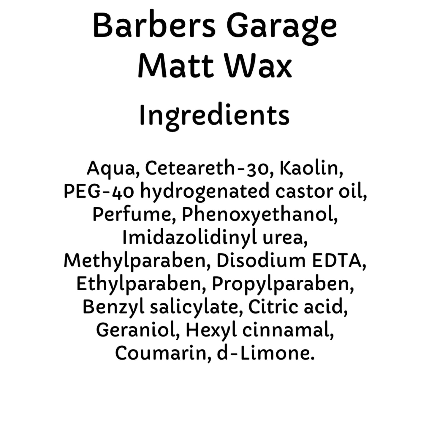 Barbers Garage Matt Wax (100g)