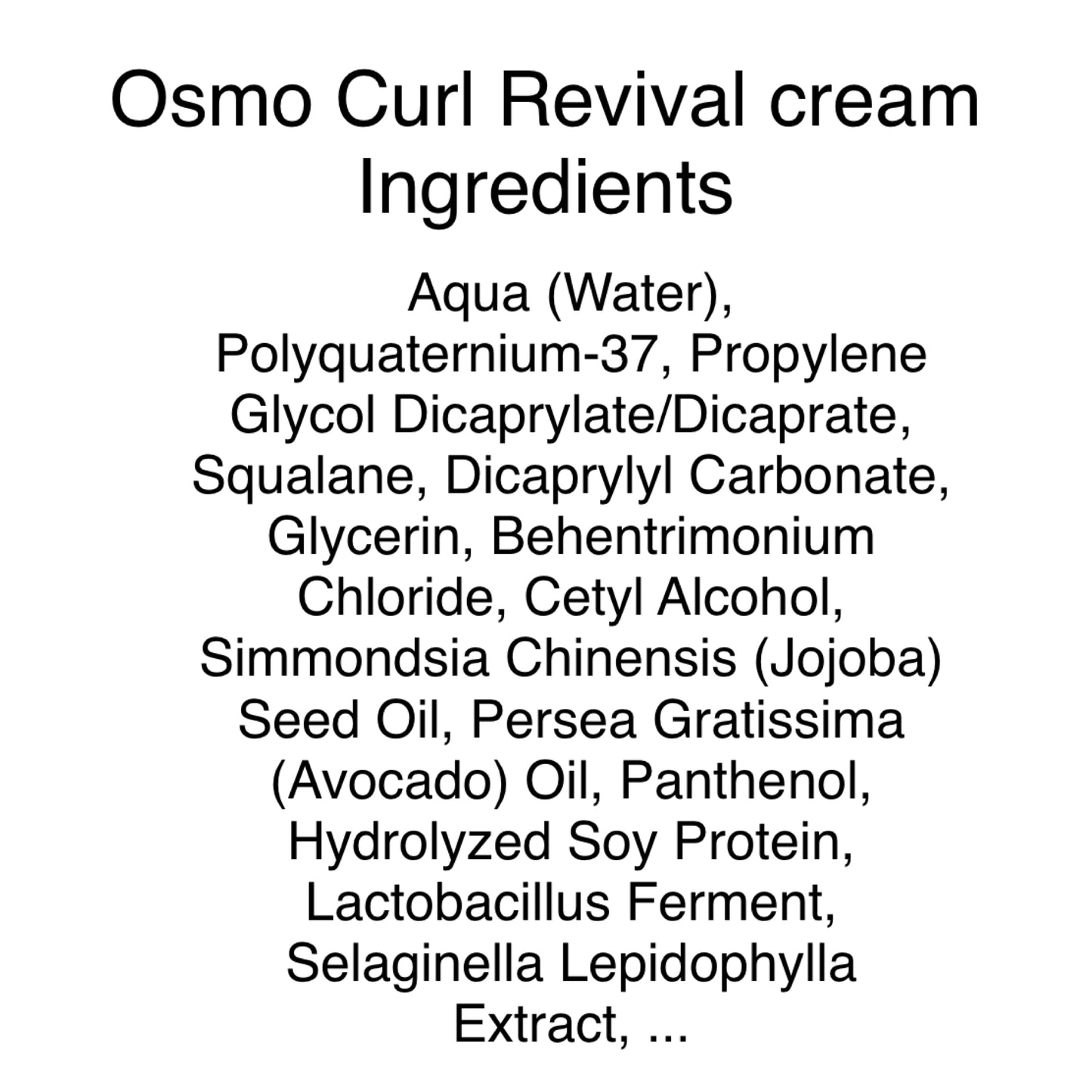 Osmo Curl Revival Replenishing Cream (200ml)