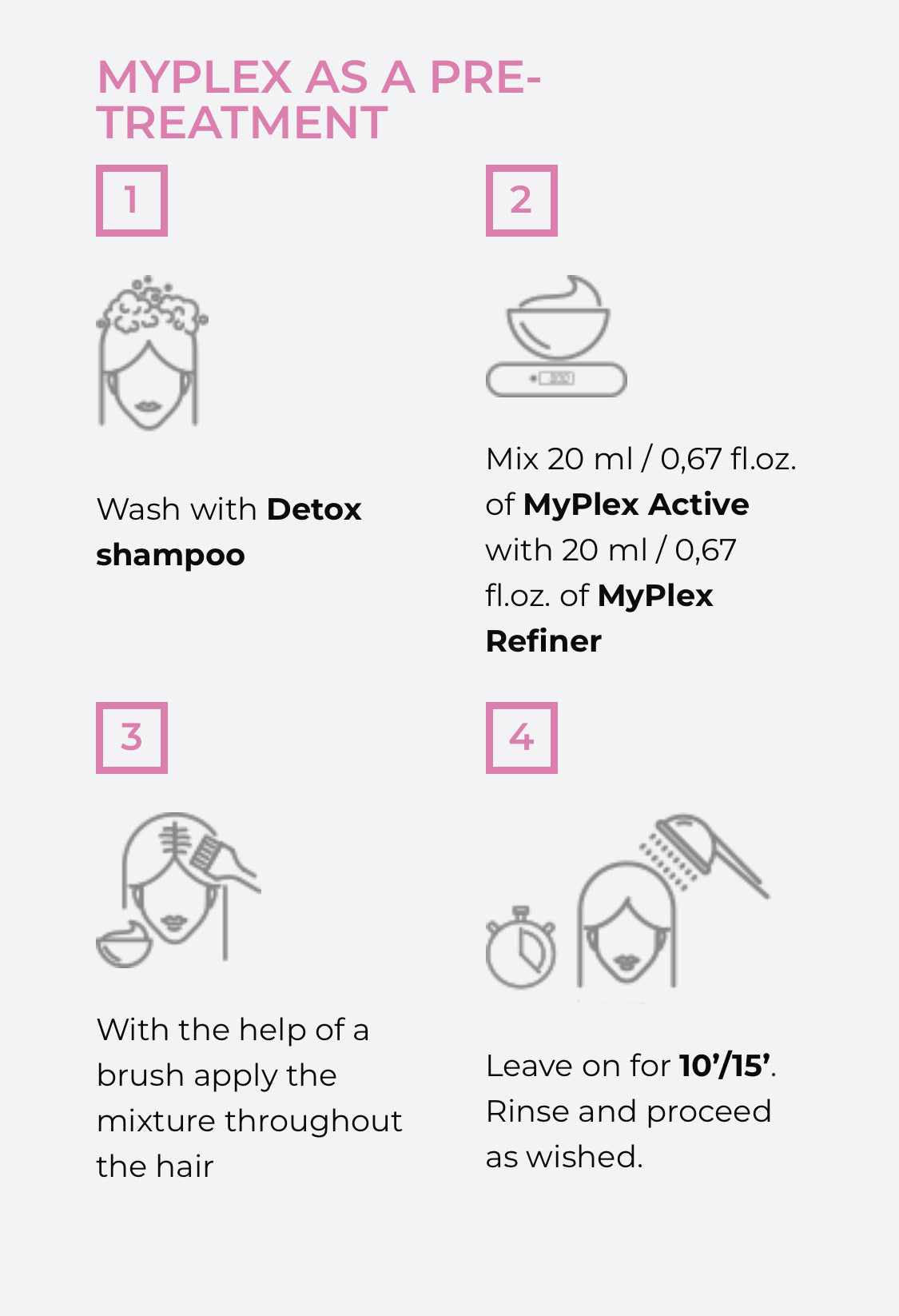 MHP- BBCos Emphasis Color- Tech Effect Myplex Active & Refiner 250ml each