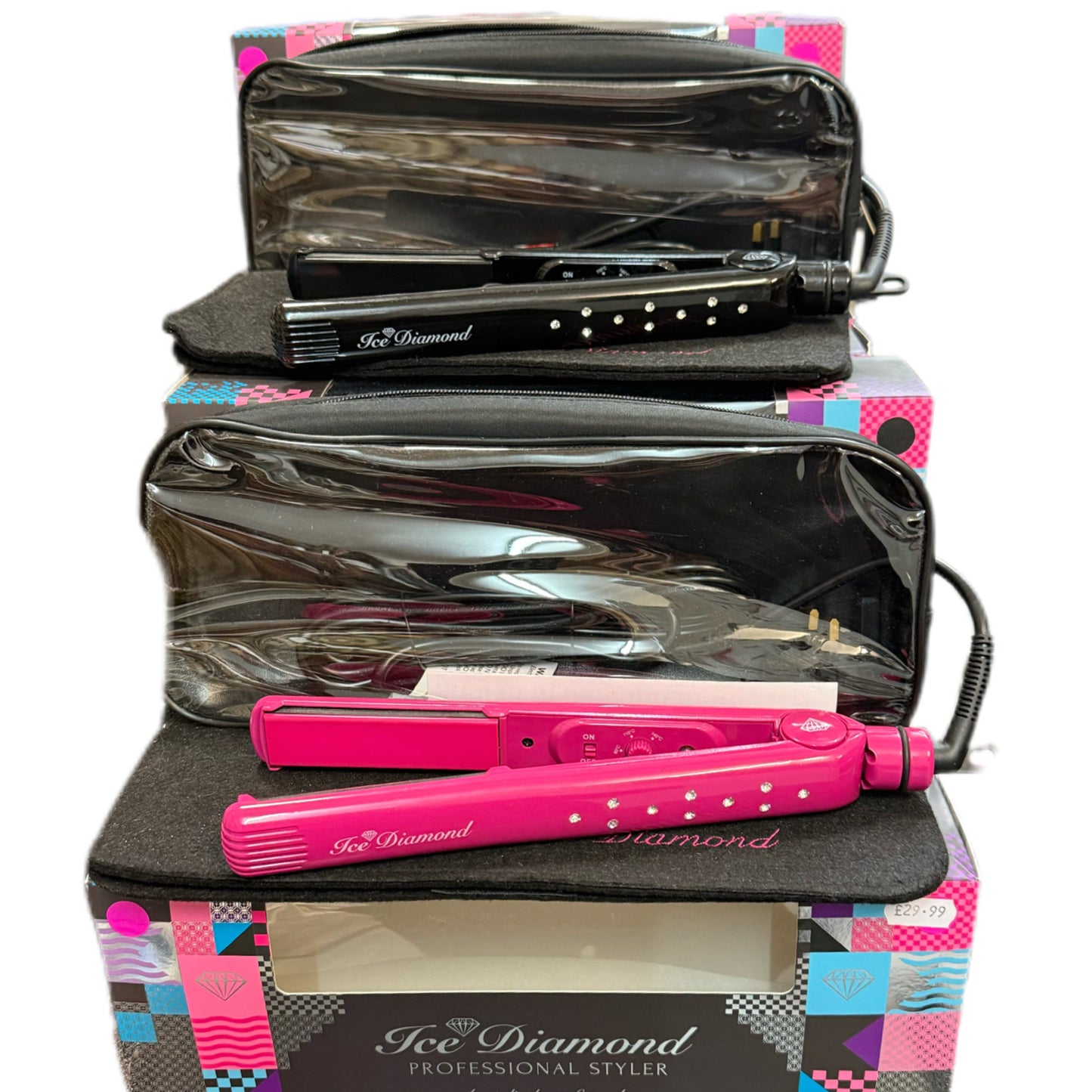 Ice Diamond Professional Hair Straightener Pink