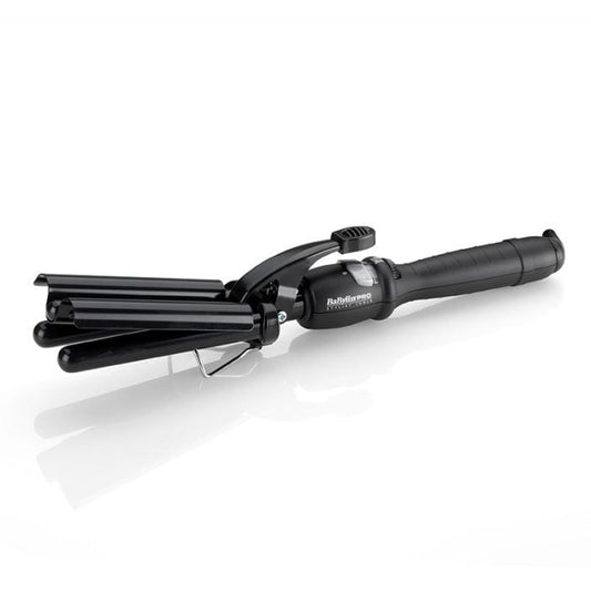BaByliss Pro Porcelain Triple Barrel Waver Tong - Black