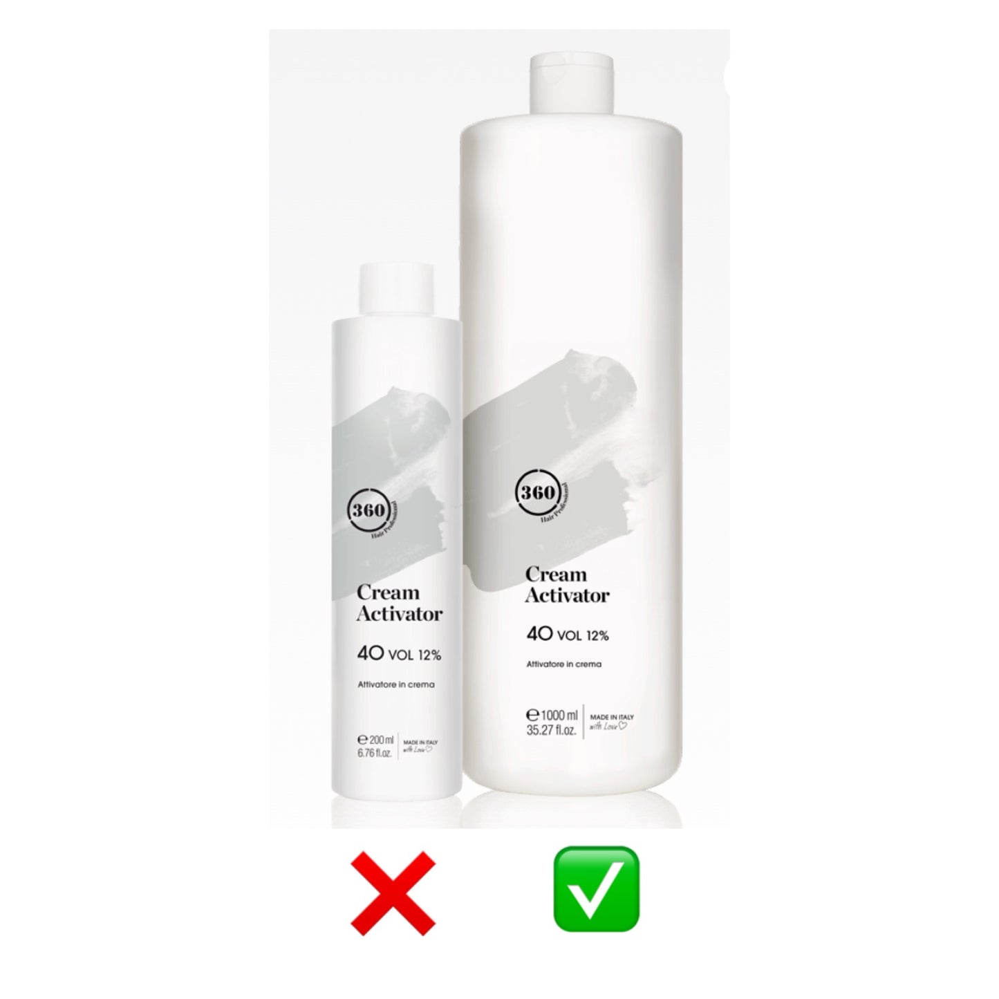 360 Hair Professional Cream Developer 6Vol 10Vol 20vol 30vol 40vol