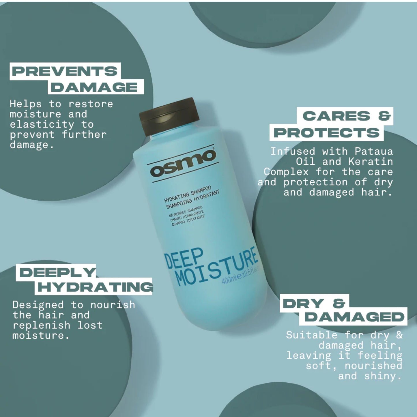 Osmo Deep Moisture Hydrating Shampoo (1000ml)