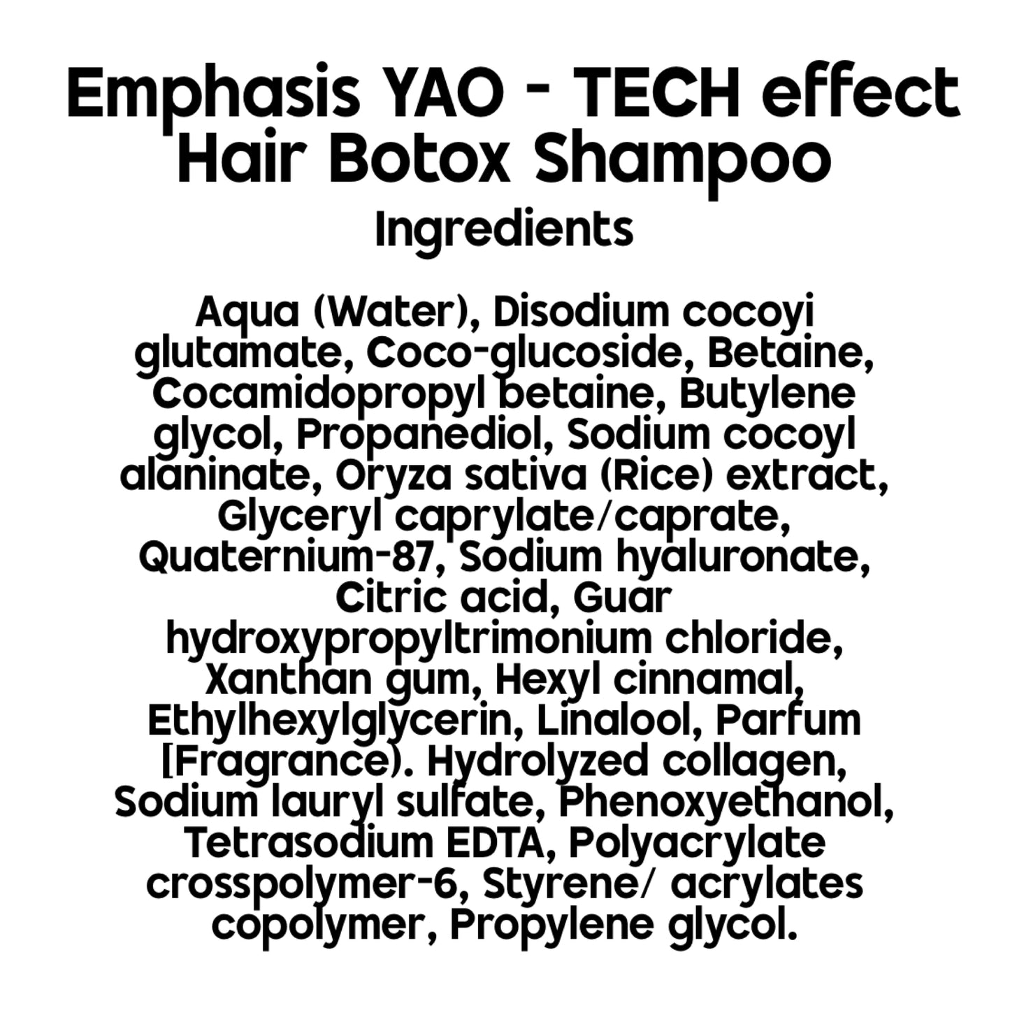 MHP- Italian BBCOS Emphasis Hair Botox Plumping Shampoo