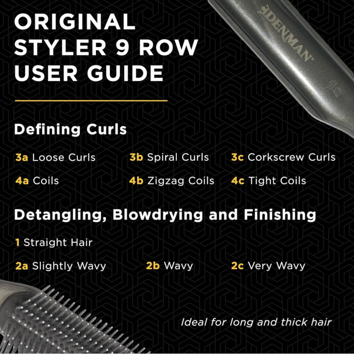 Denman D4 Large Styling Brush (9 Row)