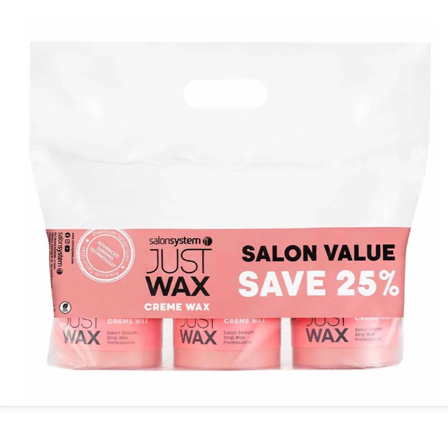 Salon Systems Just Wax Creme Wax (450g) Buy 3 save 25%