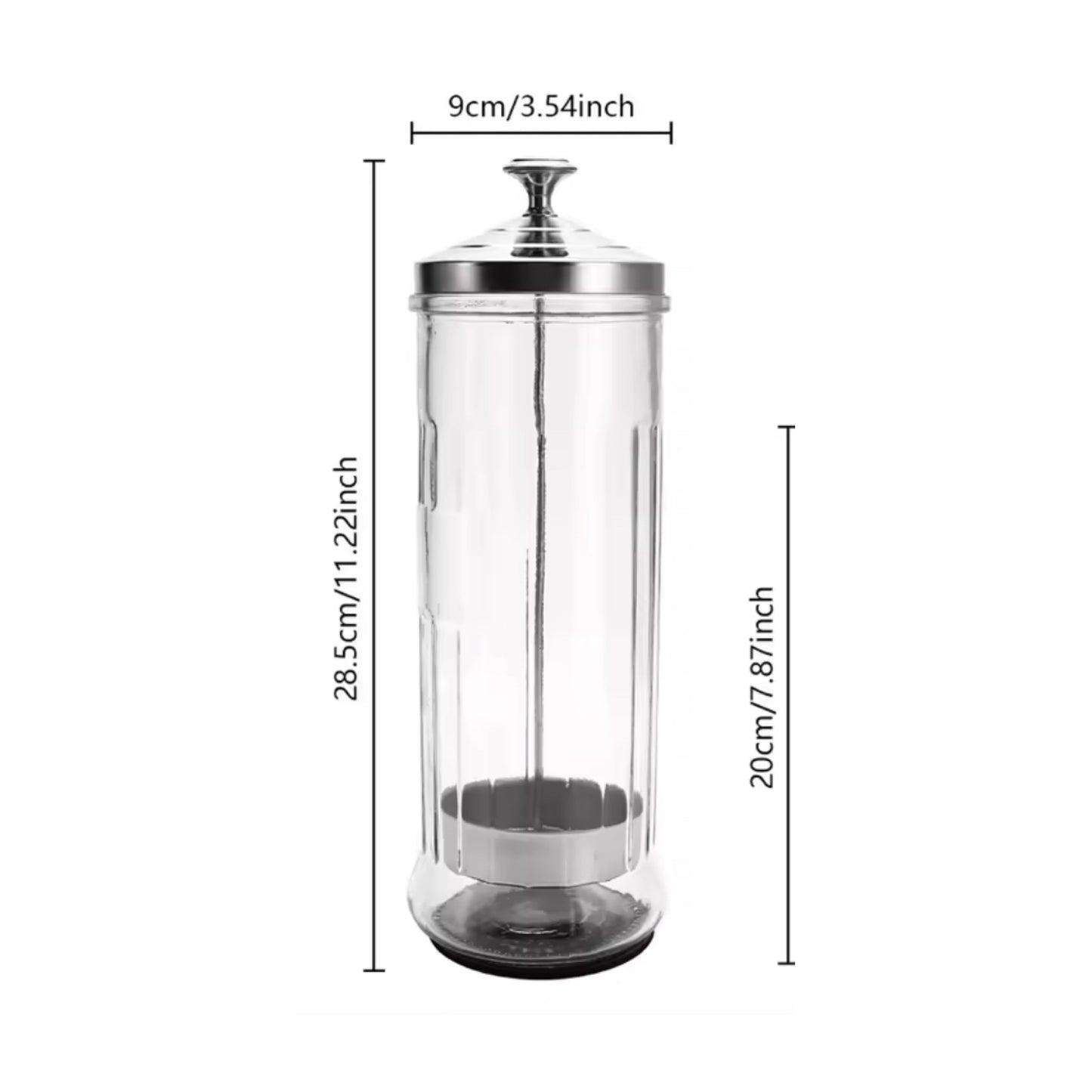 Professional Disinfecting Large Glass Jar Barbers Hairdressers Beautician ( 2 pack)