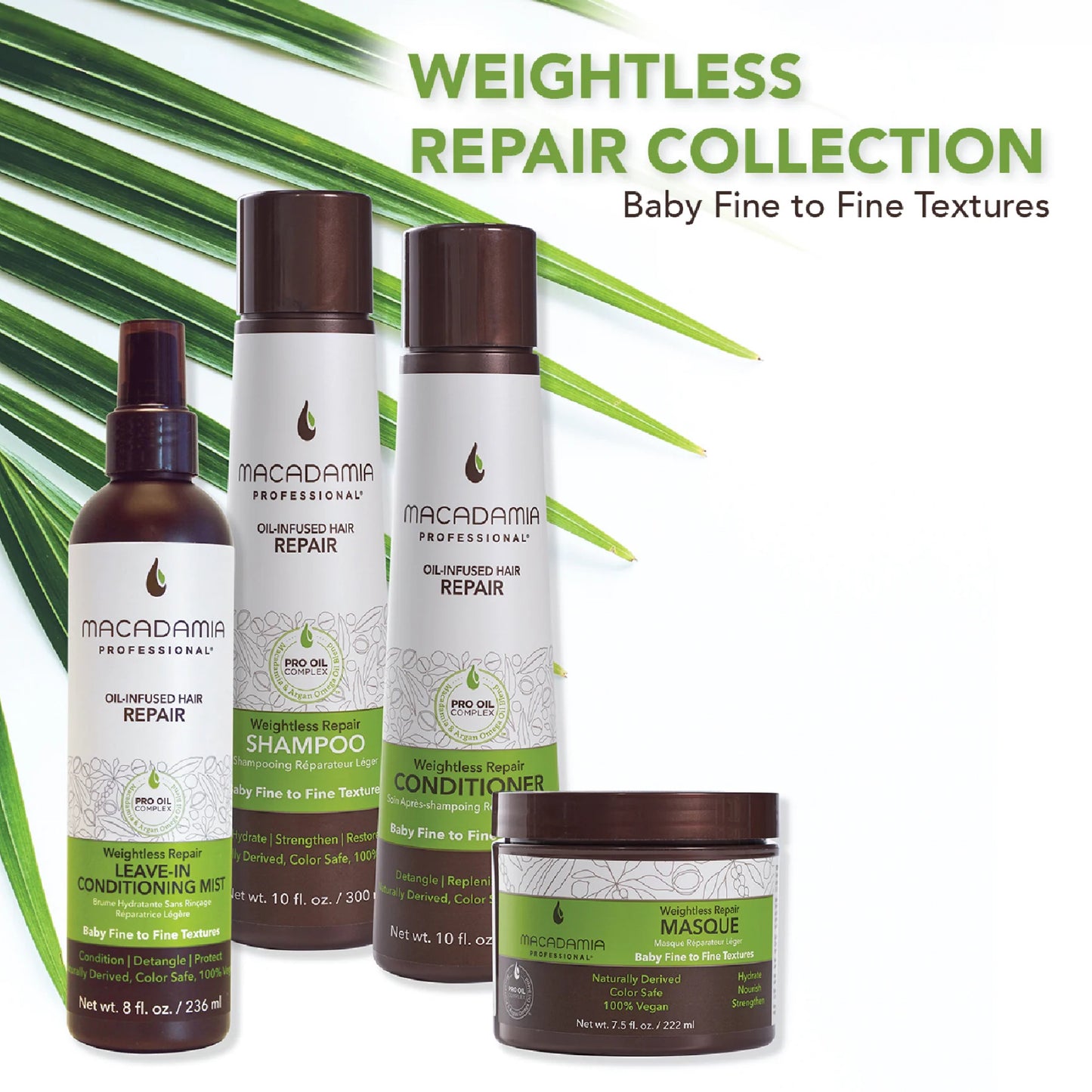 Macadamia Weightless Oil Infused Hair Repair Shampoo Baby Fine to Fine Hair 300ml