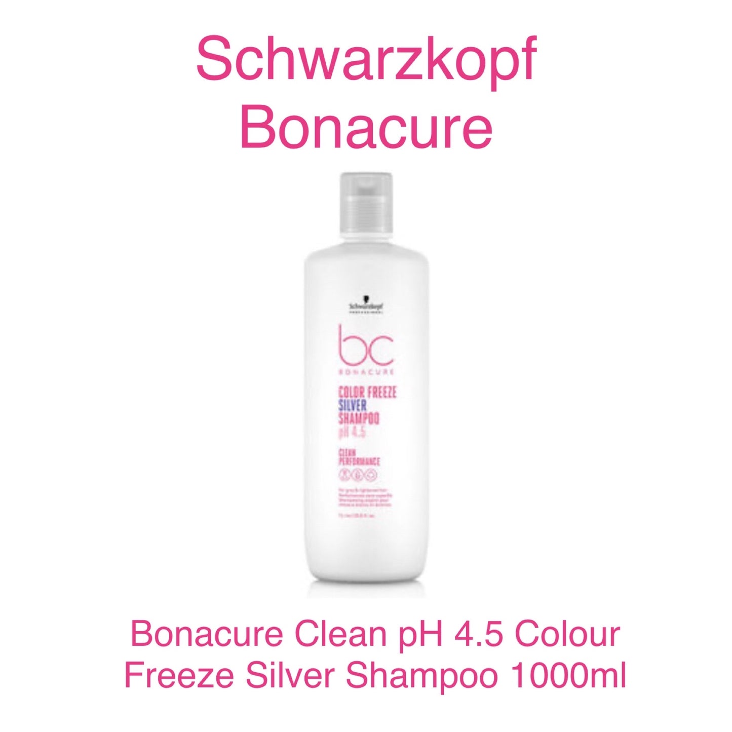 Schwarzkopf Bonacure Clean pH 4.5 Colour Freeze Silver Shampoo