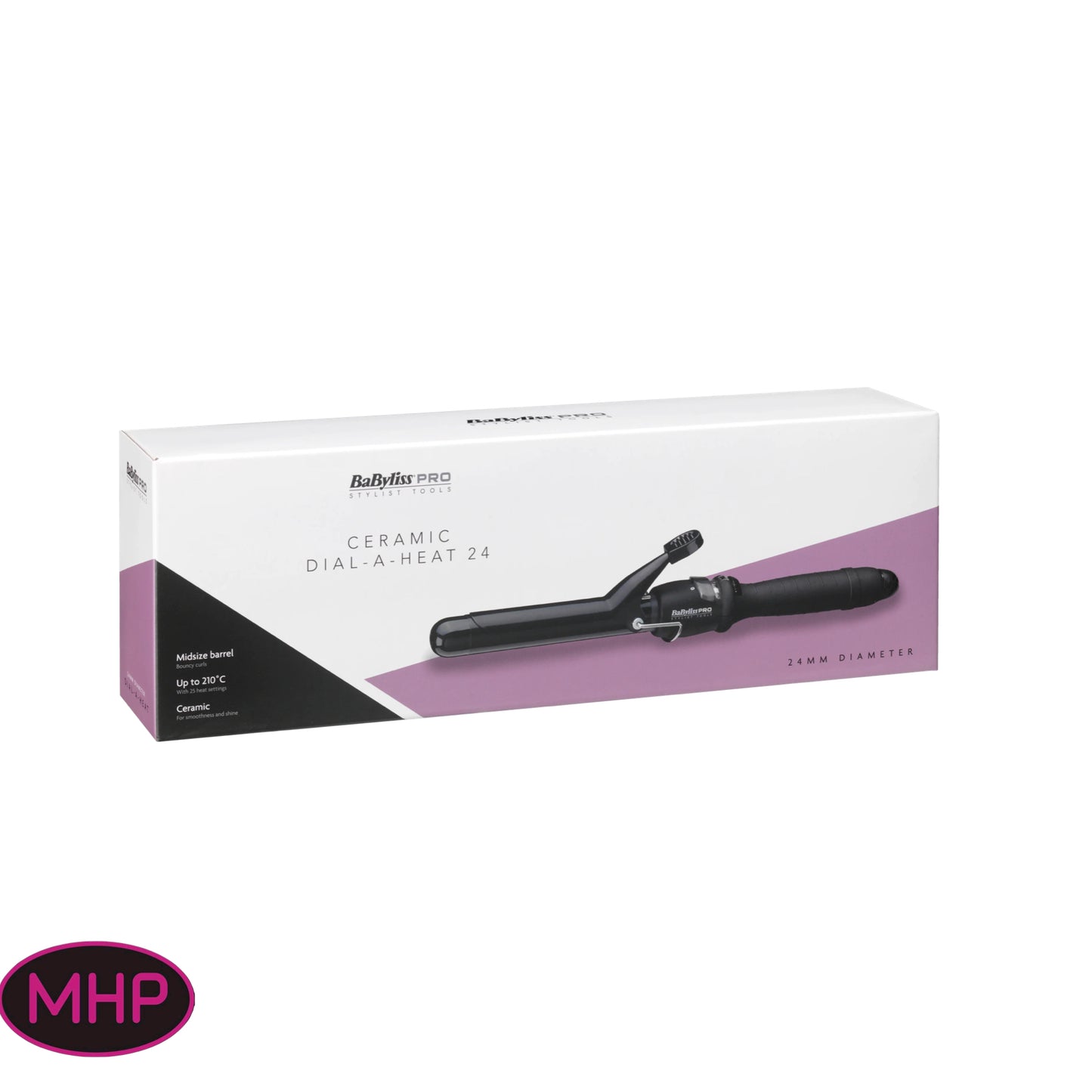 BaByliss PRO Ceramic Dial-A-Heat Tong 24mm