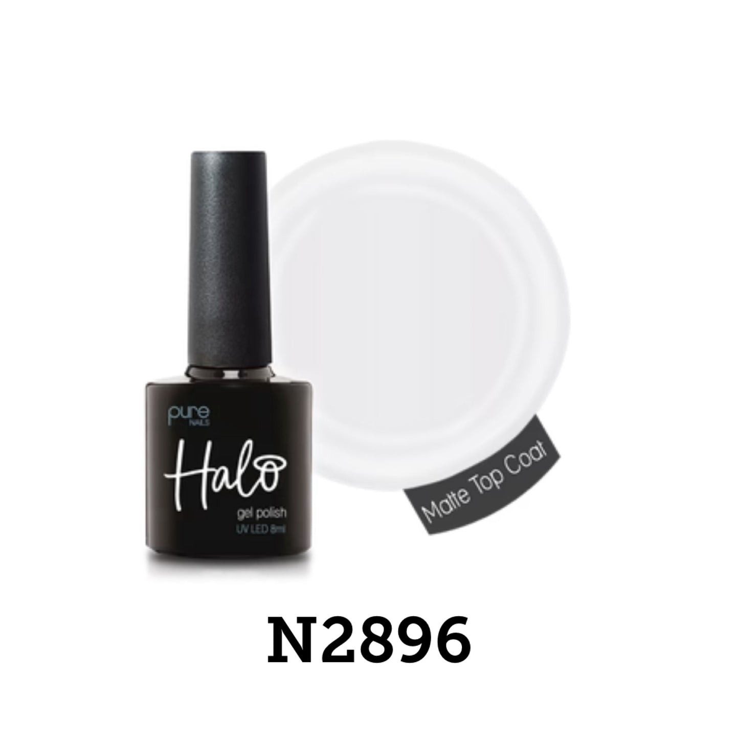 Halo Gel Polish Matte Top Coat 8ml N2896 non wipe