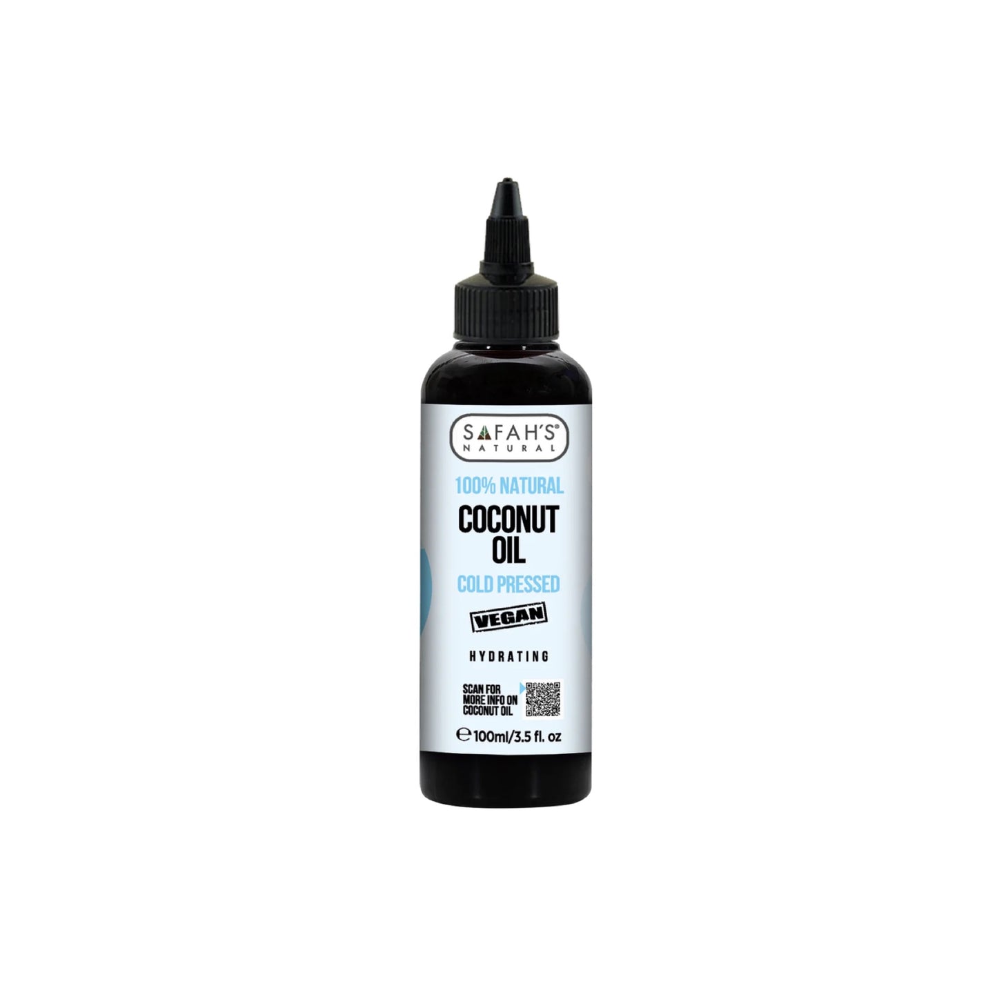 Safah COCONUT OIL 100% NATURAL - FOR HAIR & SKIN CARE - COLD-PRESSED & UNREFINED MOISTURISER