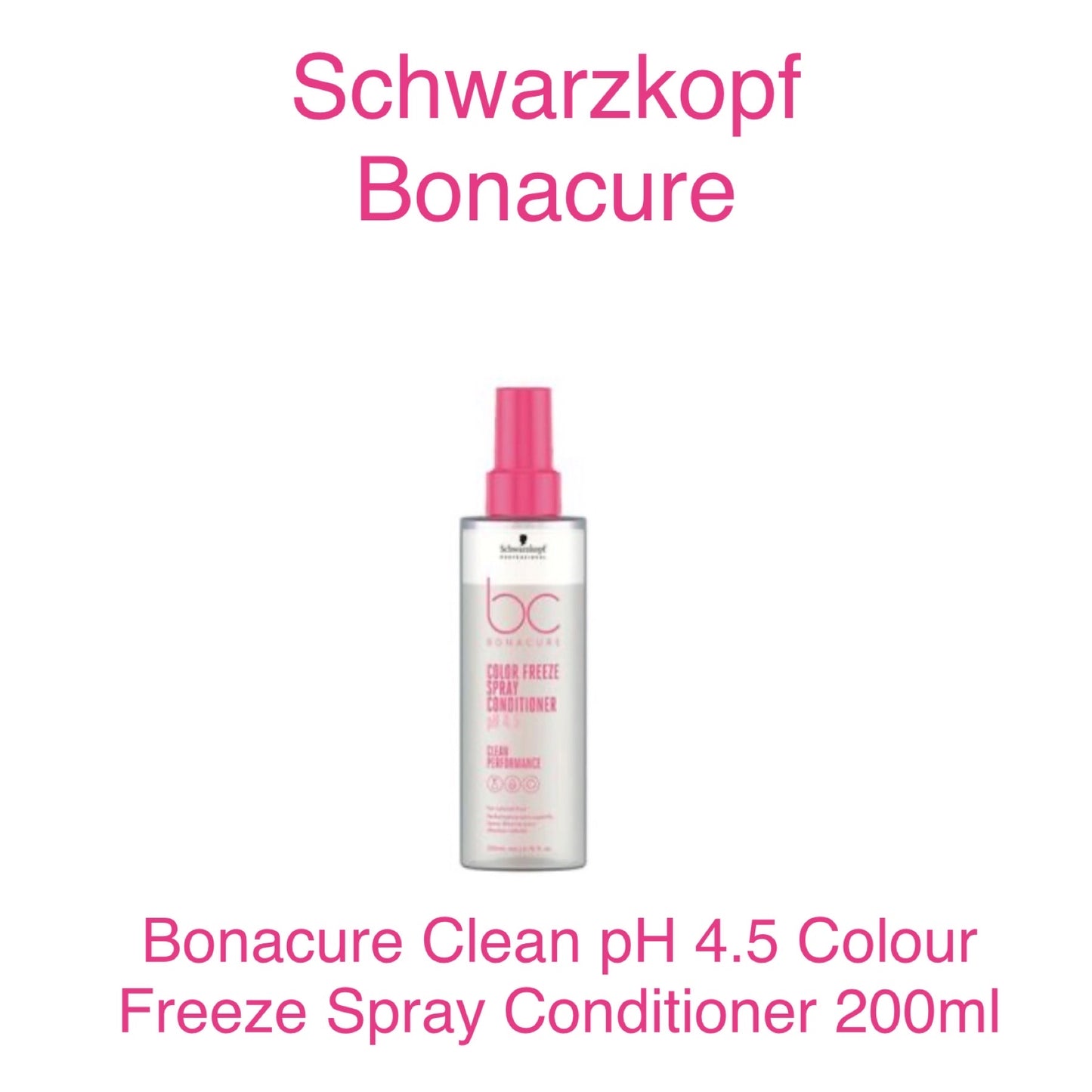 Schwarzkopf Bonacure Clean pH 4.5 Colour Freeze Spray Conditioner