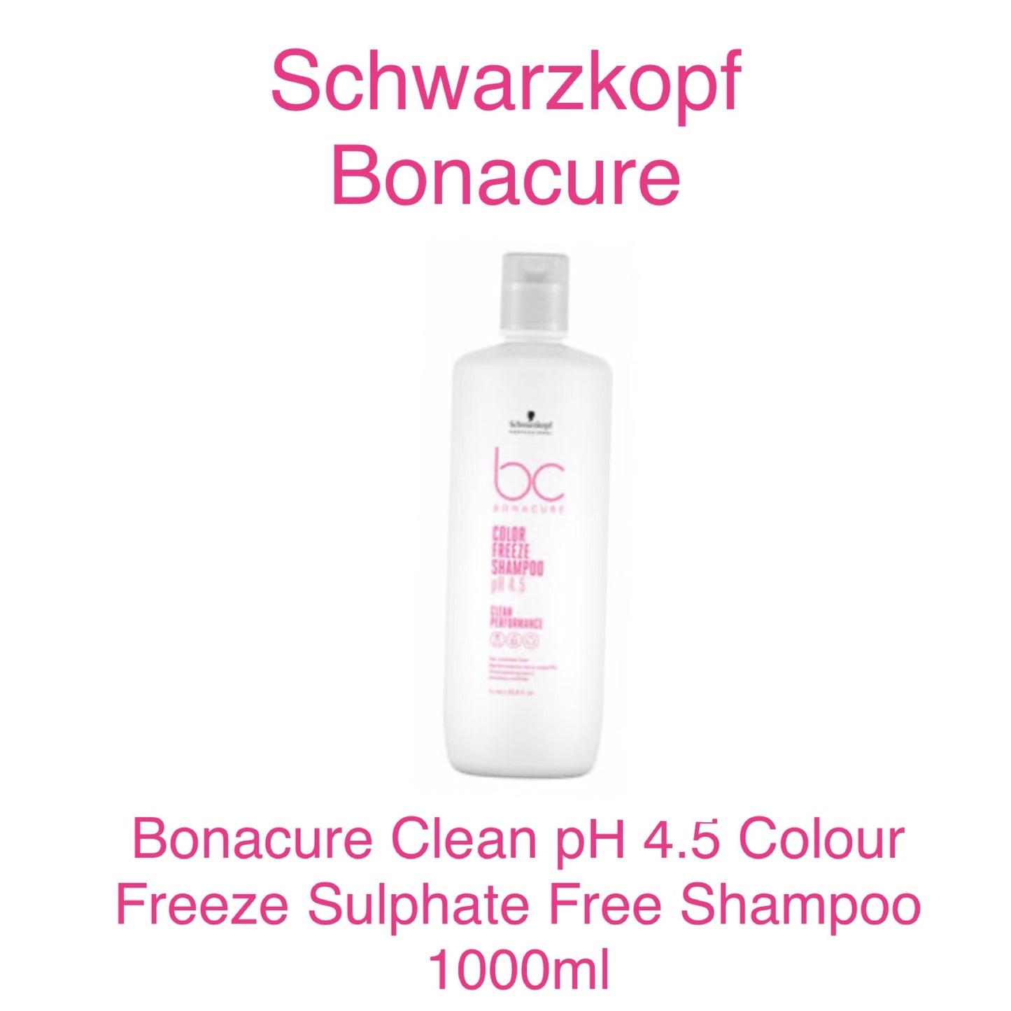 Schwarzkopf Bonacure Clean pH 4.5 Colour Freeze Sulphate Free Shampoo