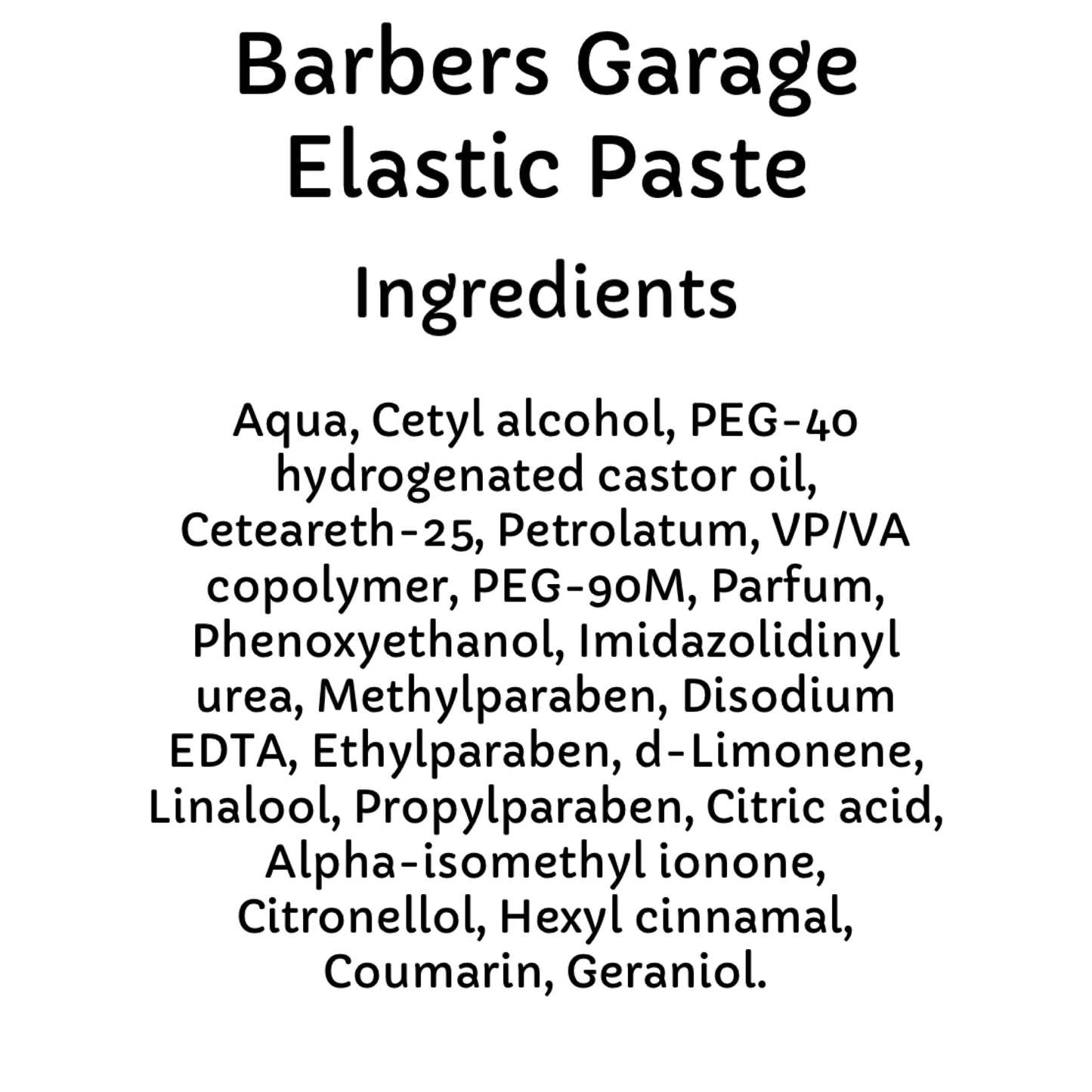 Barbers Garage Elastic Paste (100g)