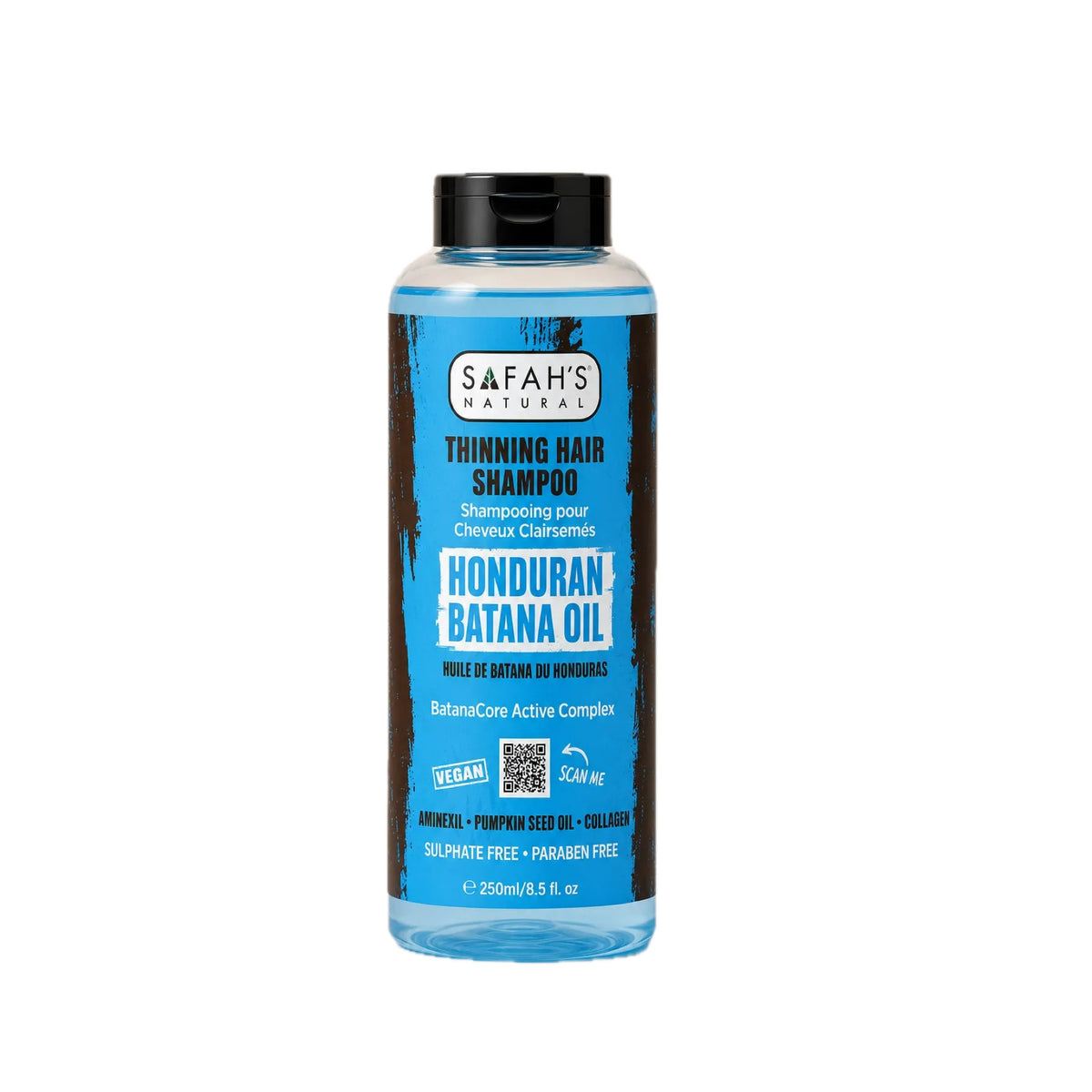 Safah’s Thinning Hair Shampoo – Honduran Batana Oil 250ml