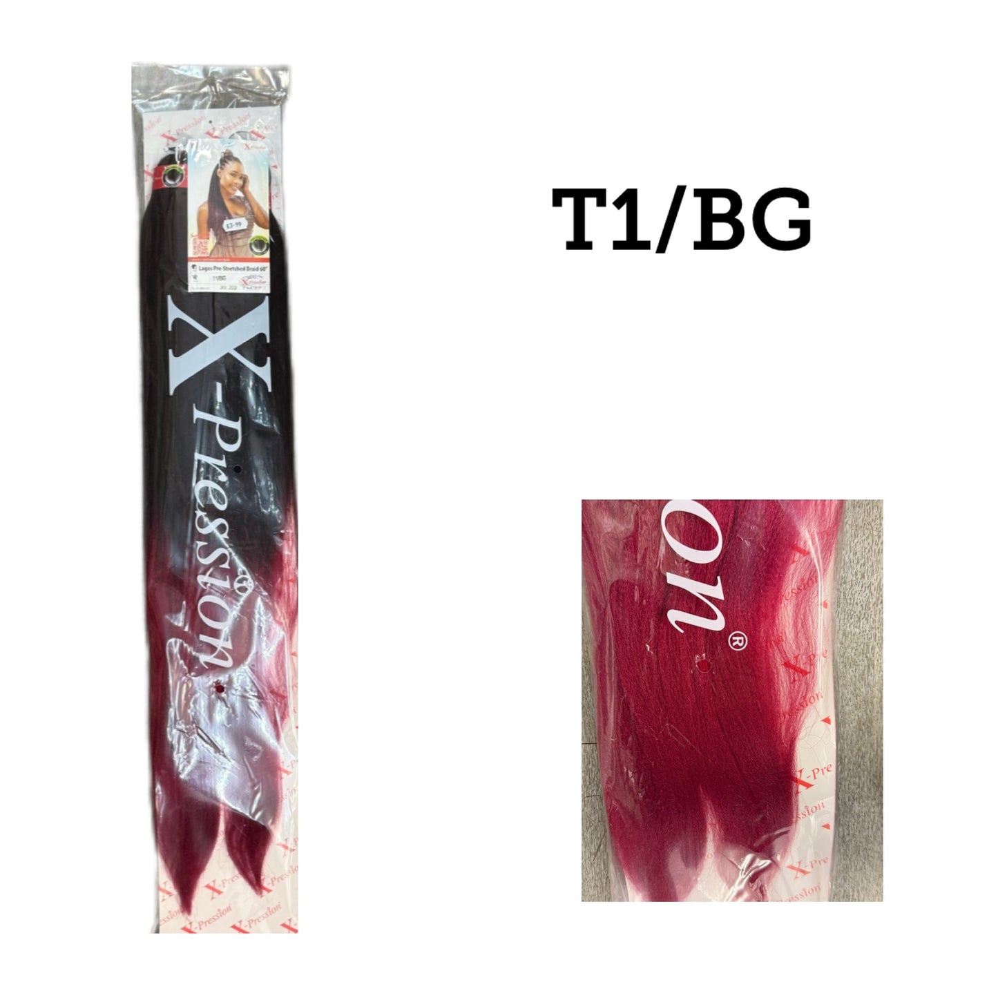 XPRESSIONS LAGOS 60” PRE STRETCHED BRAID OMBRÉ