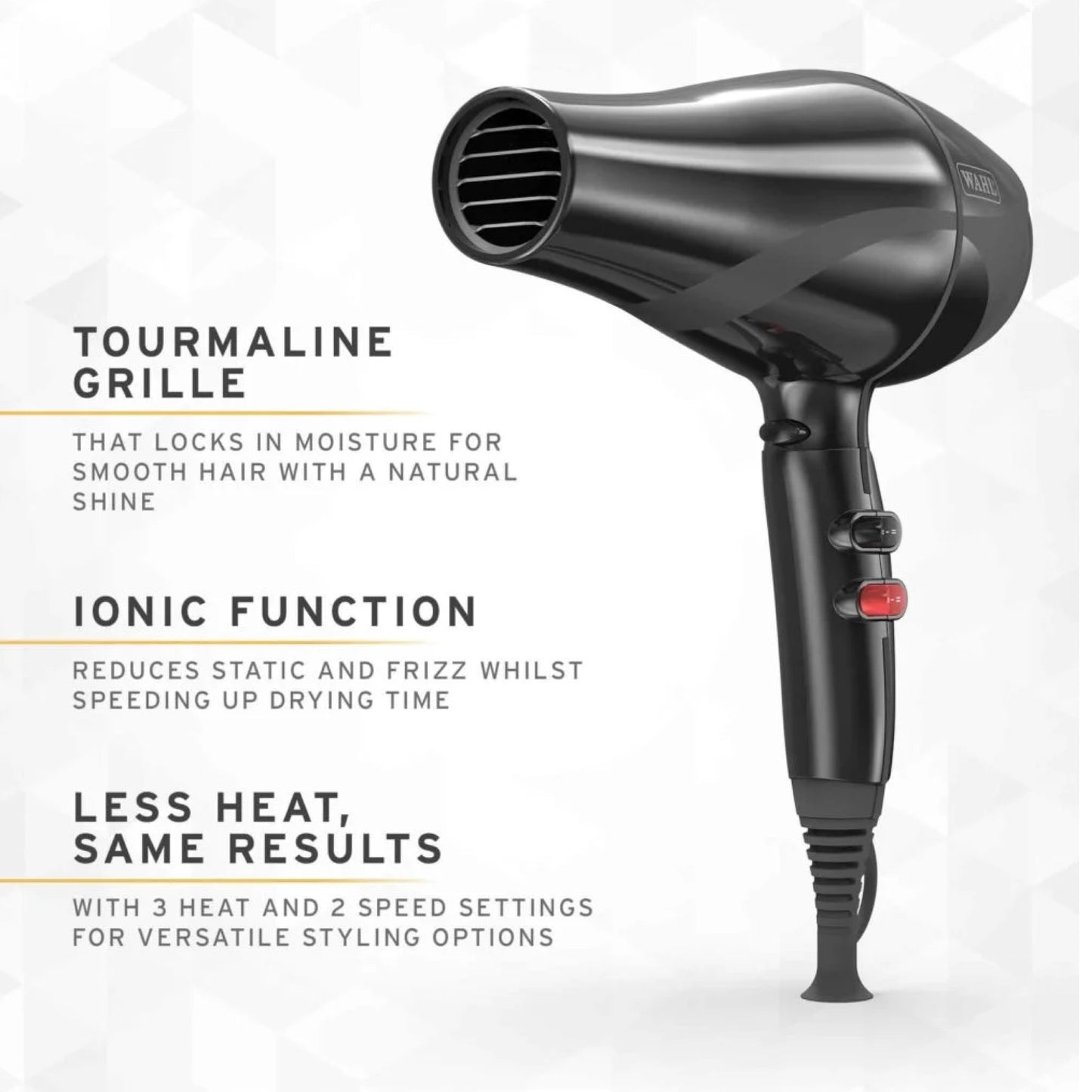 WAHL Pro Keratin Hair Dryer in Black (2200W)