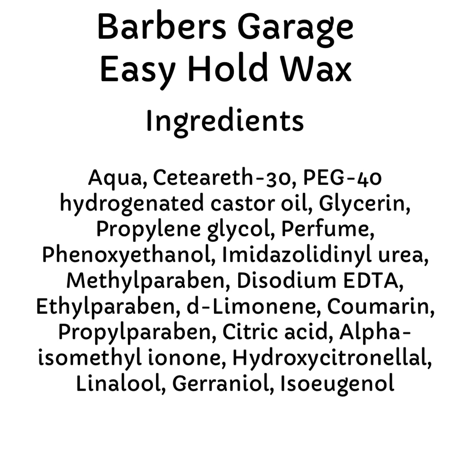 Barbers Garage Easy Hold Wax (100g)