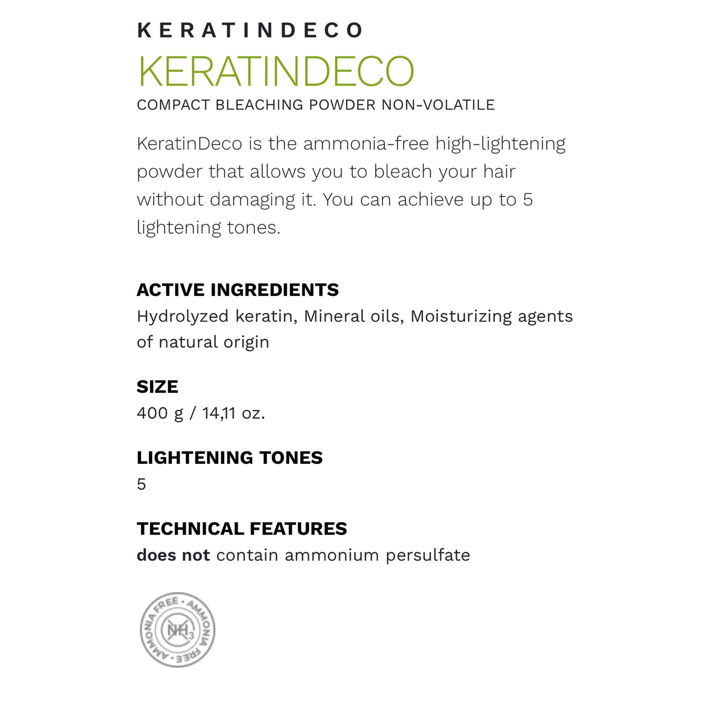 MHP- Italian Keratin Deco Bleach Powder