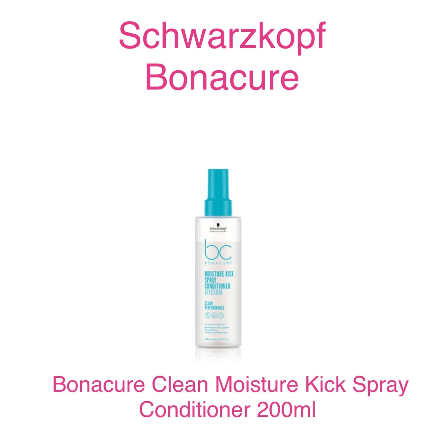 Schwarzkopf Bonacure Clean Moisture Kick Spray Conditioner