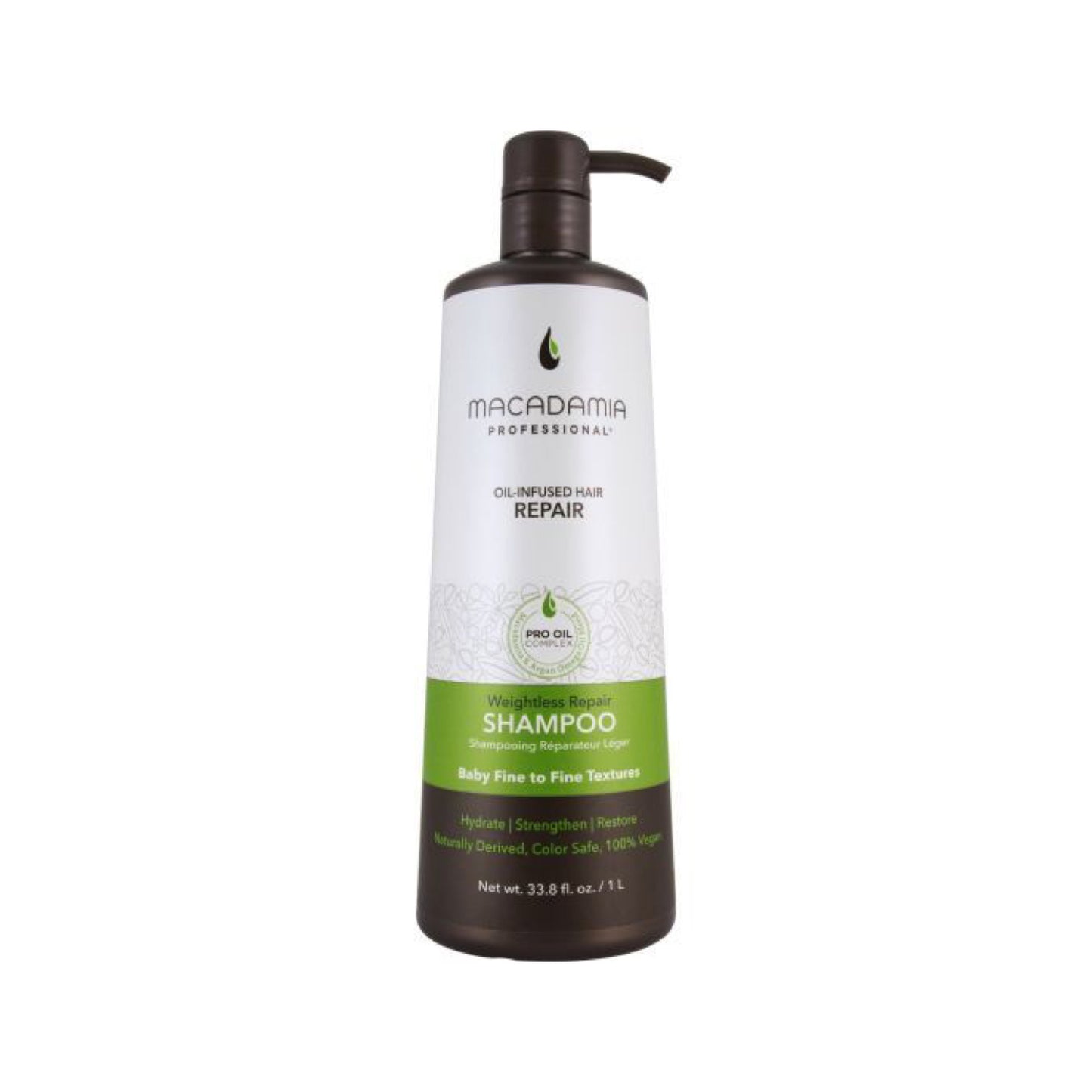 Macadamia Weightless Oil Infused Hair Repair Shampoo Baby Fine to Fine Hair 1000ml