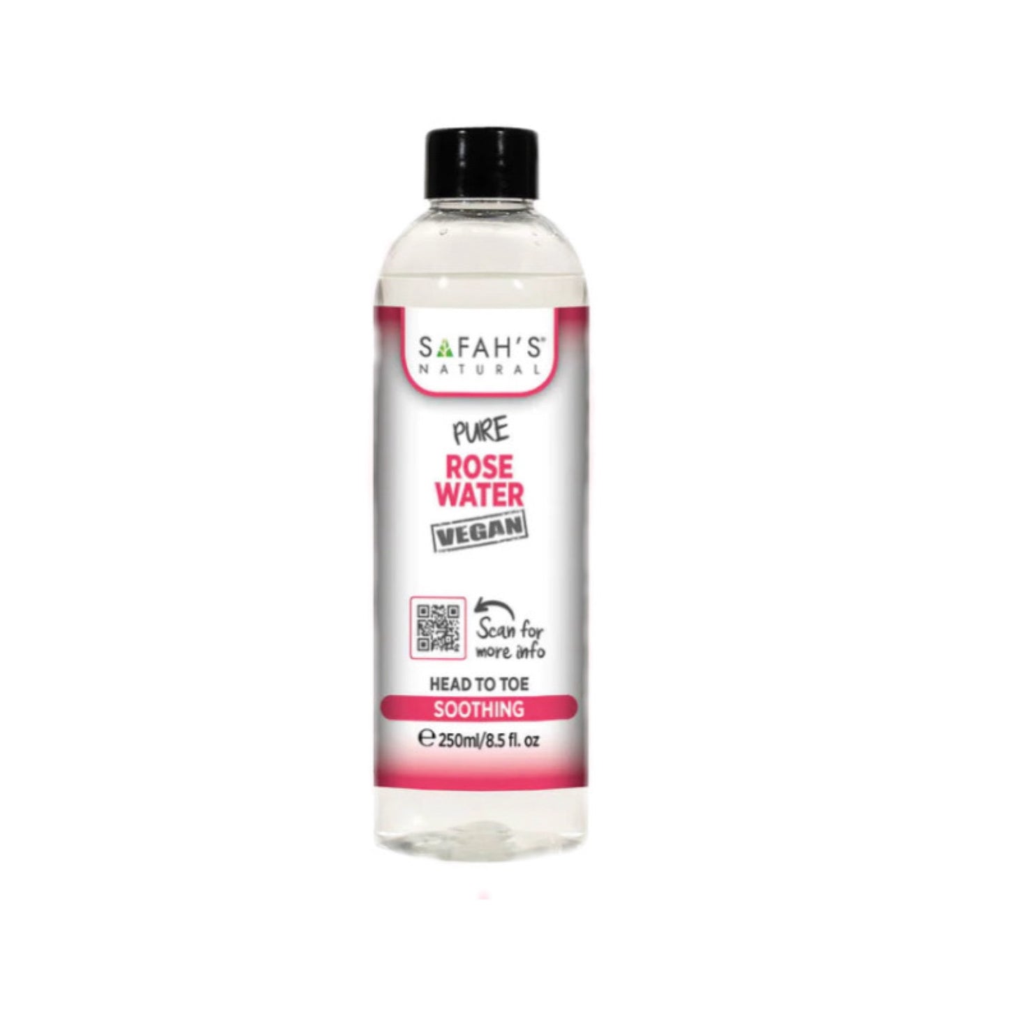 Pure Rose Water for Healthy Skin, Hair & Scalp 250ml