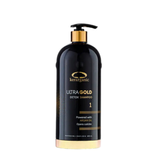 Kerarganic Ultra Gold Premium Hair Straightening Shampoo step 1. (500ml)