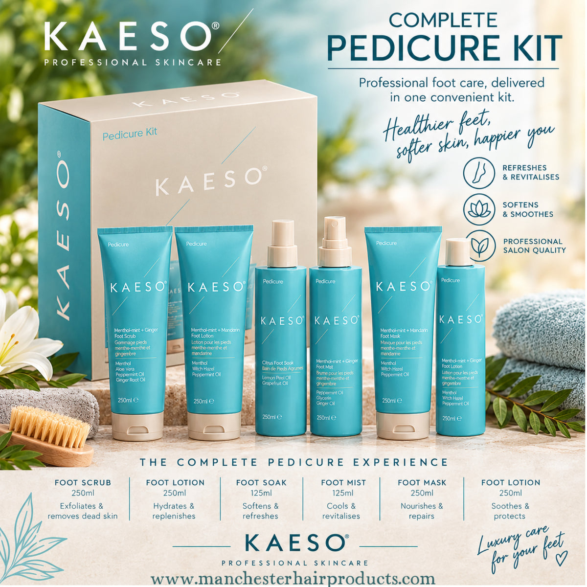 Kaeso Pedicure Collection (6 items) Gift Set NEW