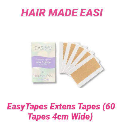 Single Sided Easitape Hair Extension Tape Tabs (60 per pack) 4cm wide