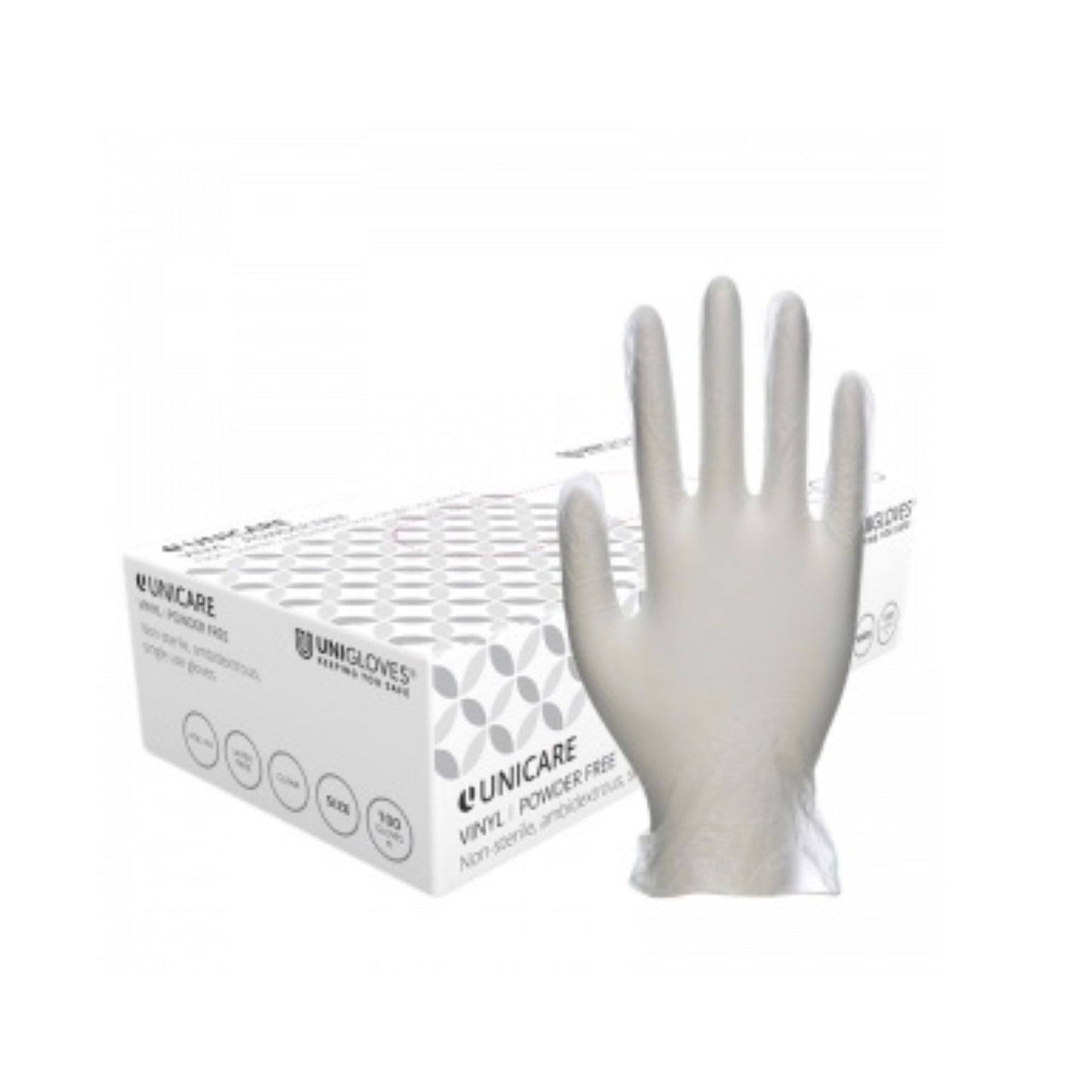 Unicare Latex Powder Free Gloves qty- 100