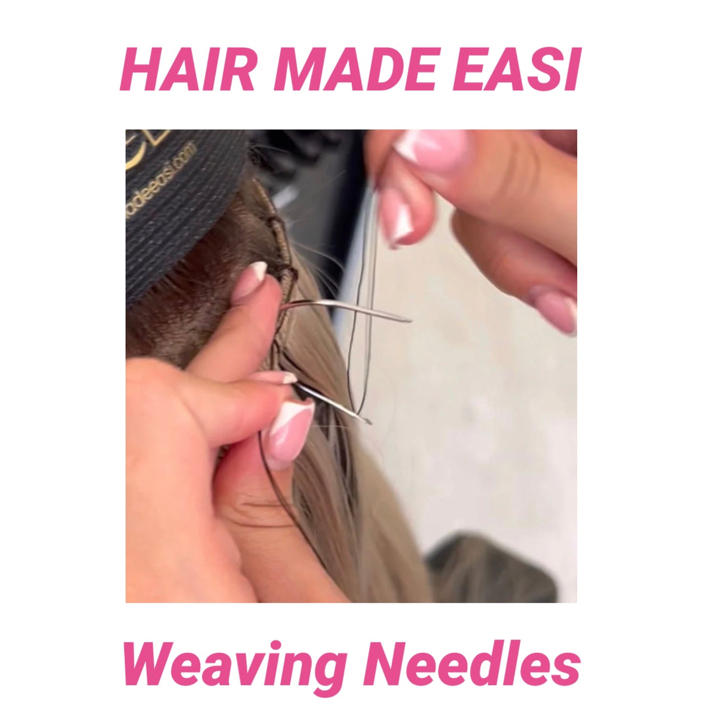 Hair Made Easi Curved Weaving  Needles 10pk