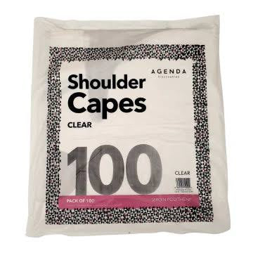 Agenda DISPOSABLE CAPES 100qty black & clear