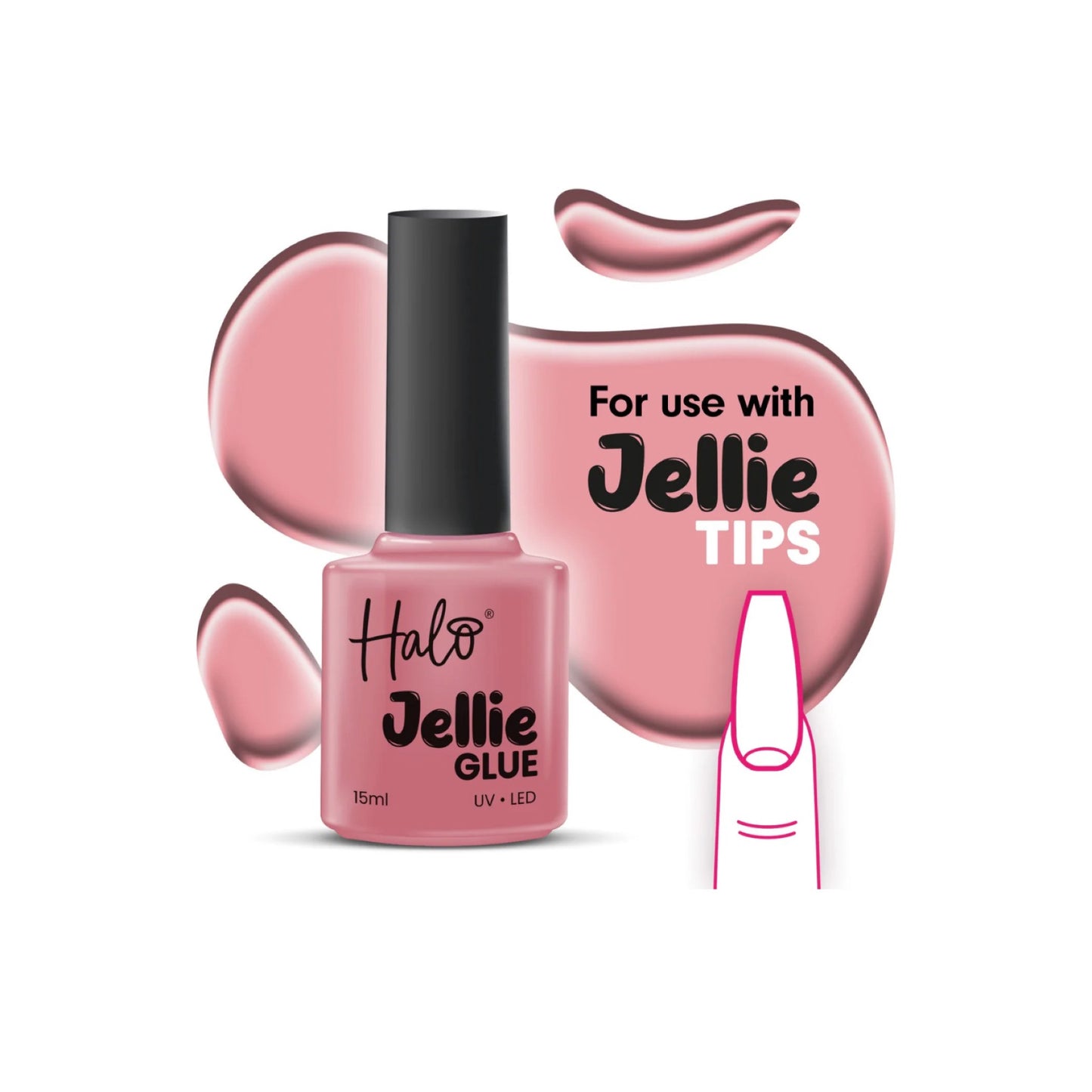 Halo Jellie Brush On Glue UV/LED 15ml