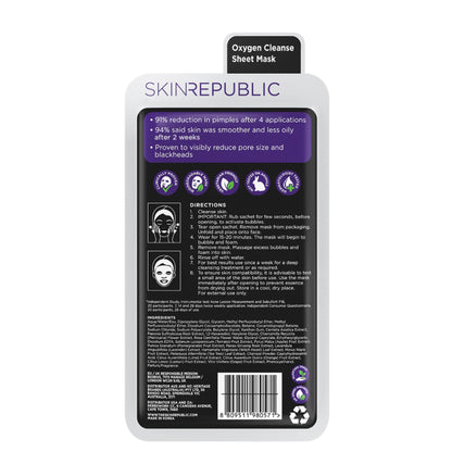 Skin Republic Bubble Purifying +Charcoal Face Mask Sheet