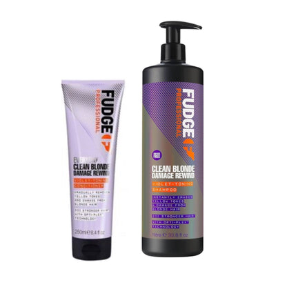 Fudge EVERY DAY Clean Blonde Damage Rewind Shampoo (250ml& 1000ml)