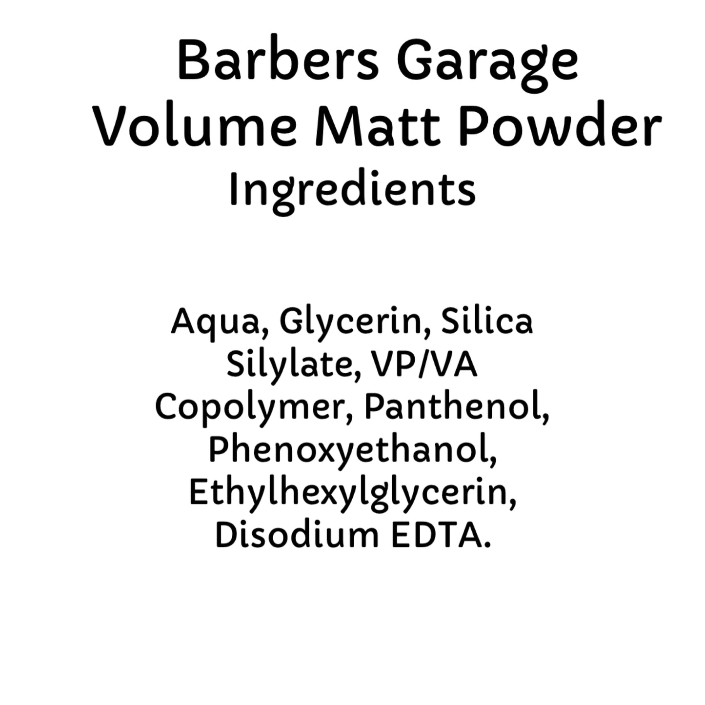Barbers Garage Volume Matt Powder (15g)