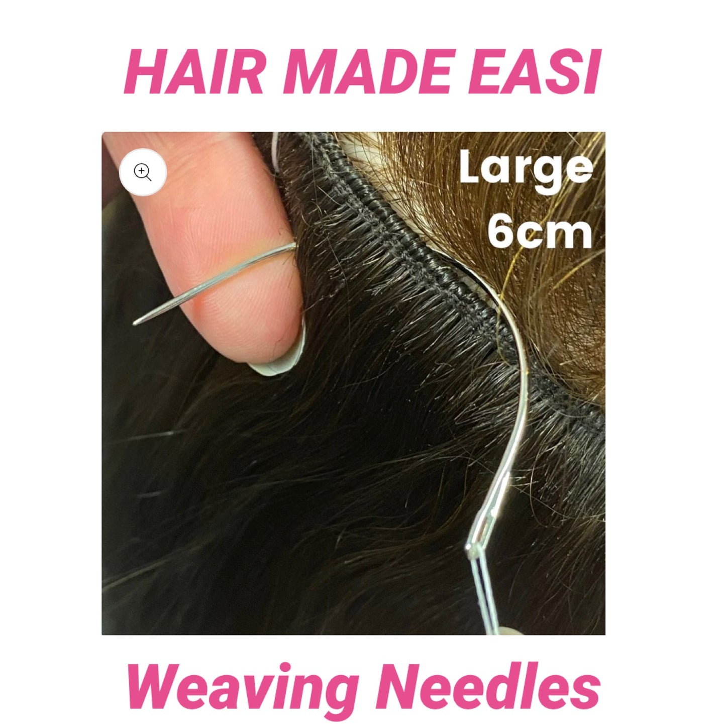 Hair Made Easi Curved Weaving  Needles 10pk