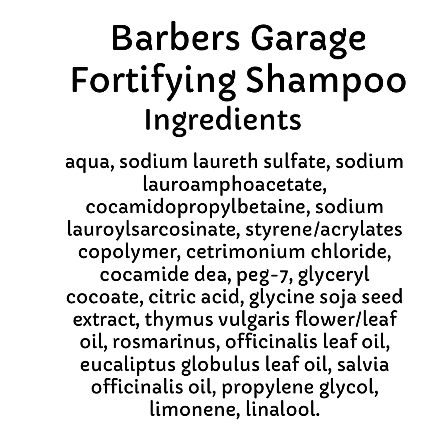 Barbers Garage Fortifying Shampoo (250ml)