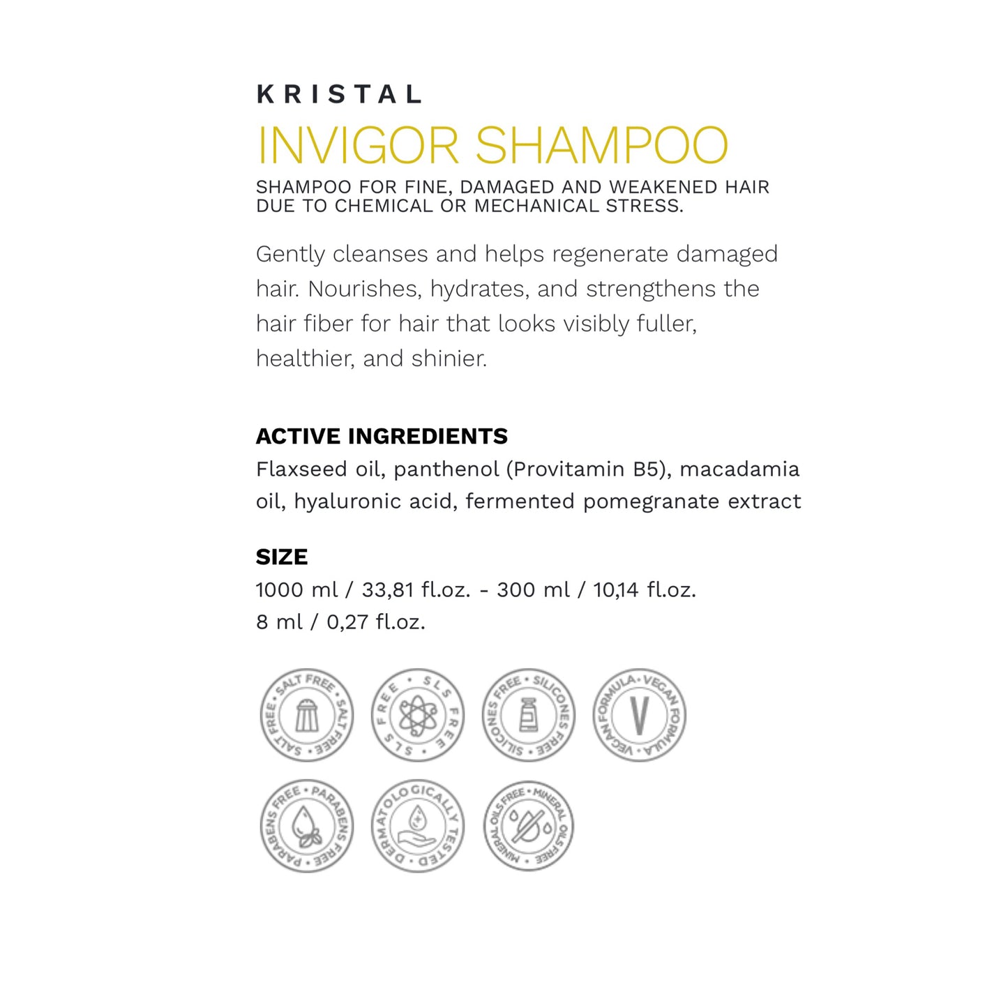 BBCos Kristal Invigor Shampoo 300ml & 1000ml