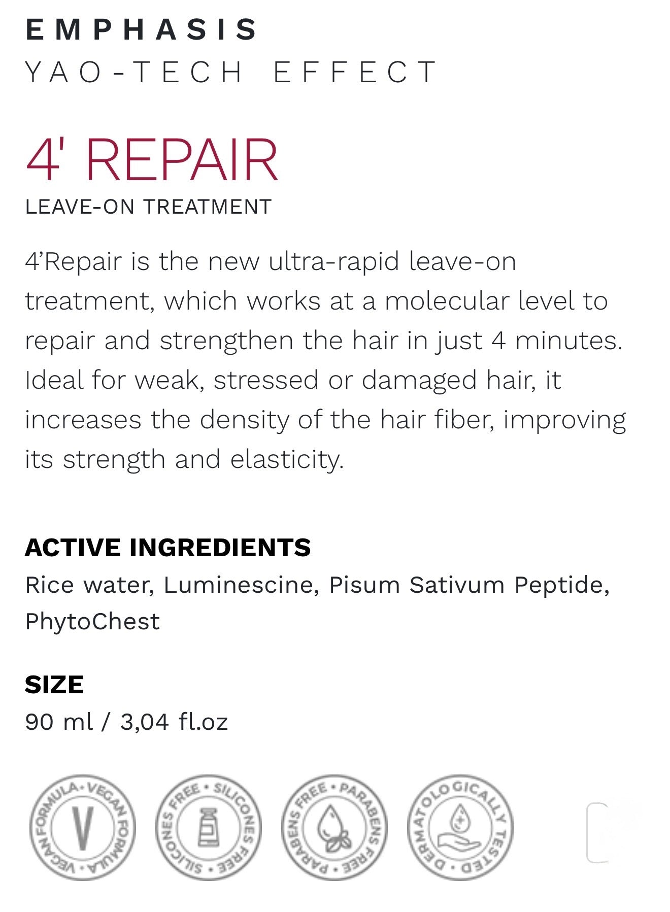 BBCOS Emphasis Yao-Tech 4 Repair Molecular Repair