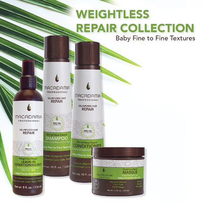 Macadamia Weightless Oil Infused Hair Repair Shampoo Baby Fine to Fine Hair 1000ml