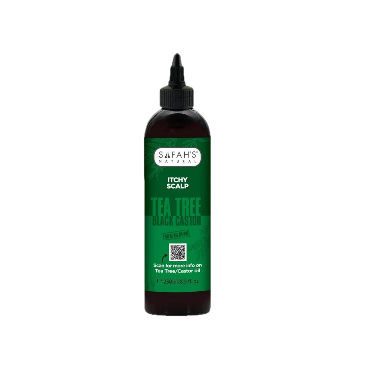 Safah’s Tea Tree Black Castor Oil | Nourishing Hair Growth, Scalp Cleansing, And Moisturizing Treatment 250ml