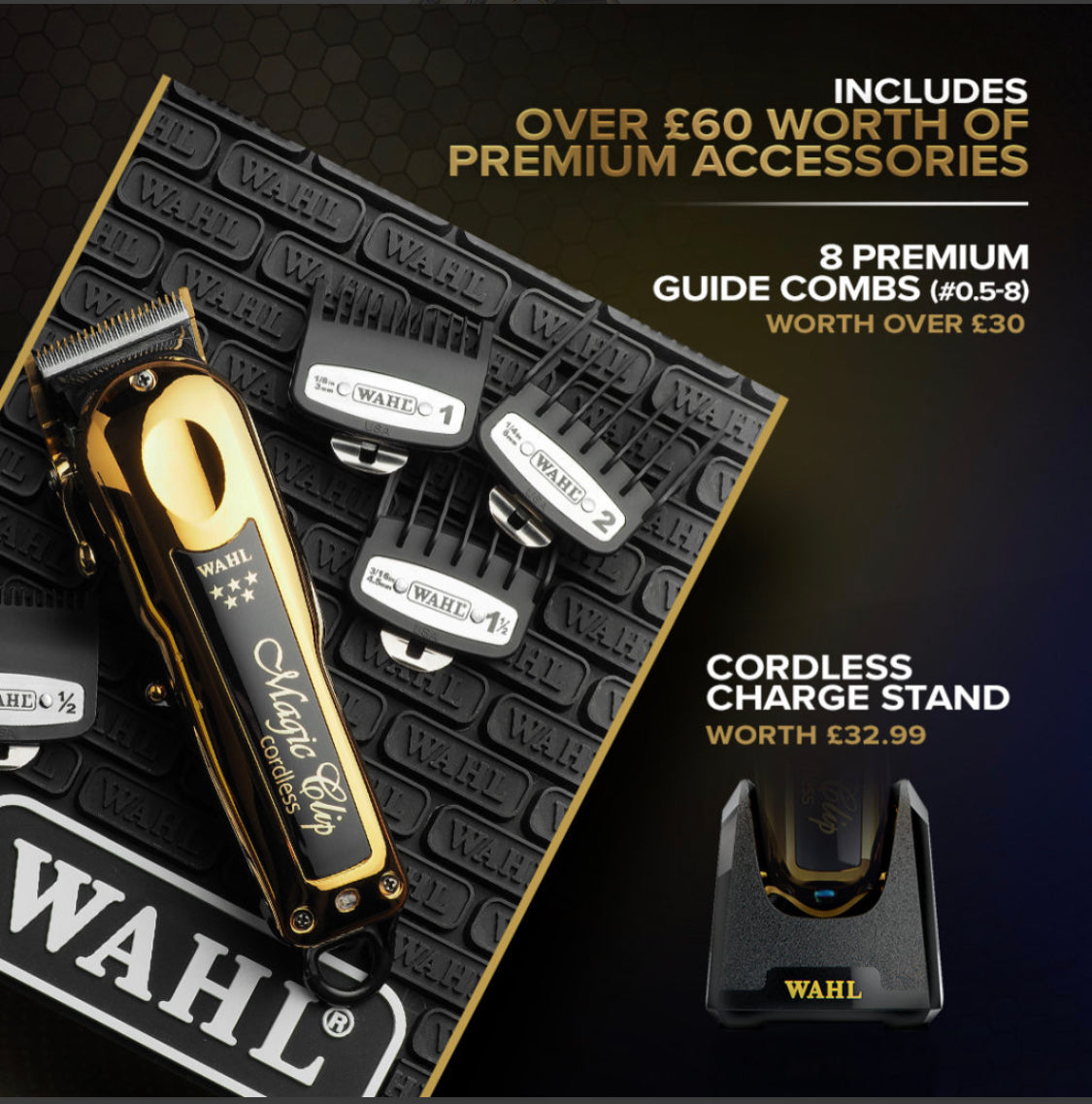 Wahl Cordless Magic Clip Clipper Gold