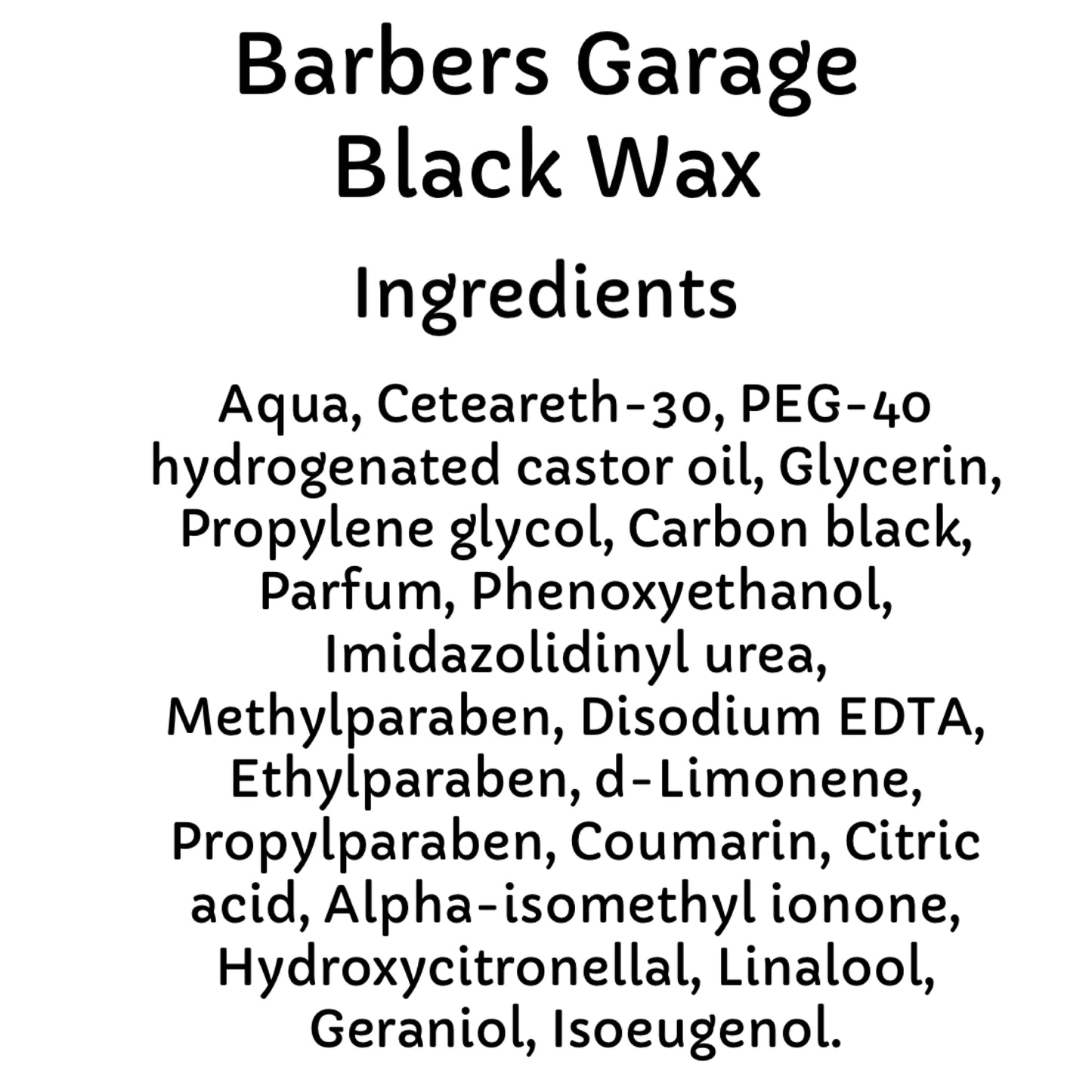 Barbers Garage Black Wax (100g)