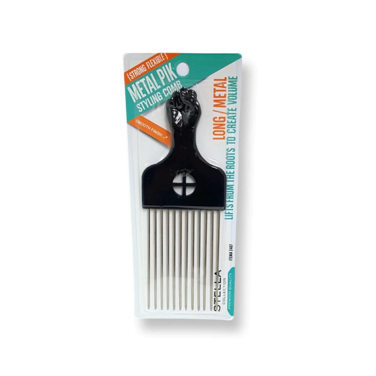 Stella Collection Metal Pik Long Styling Comb no 2407