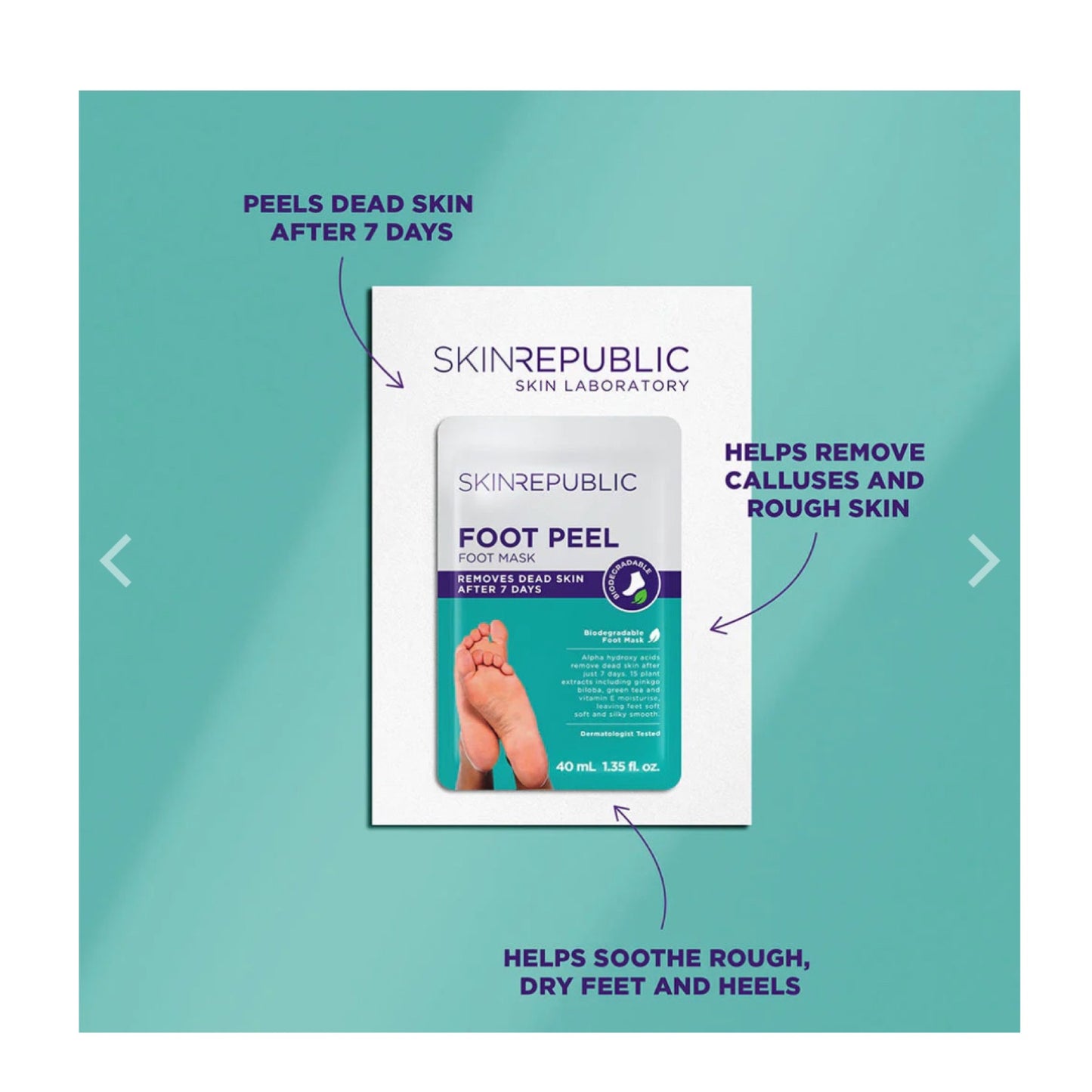 Skin Republic Foot Peel Removes Dead Skin after 7 days