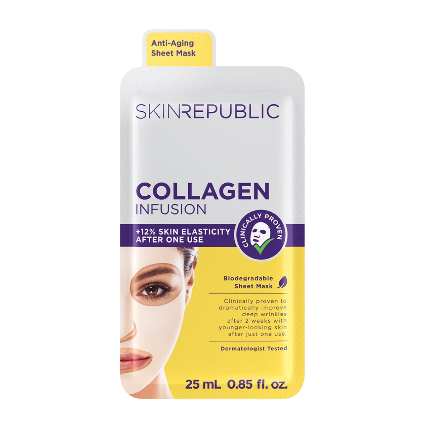 Skin Republic Collagen Infusion Biodegradable sheet Face Mask