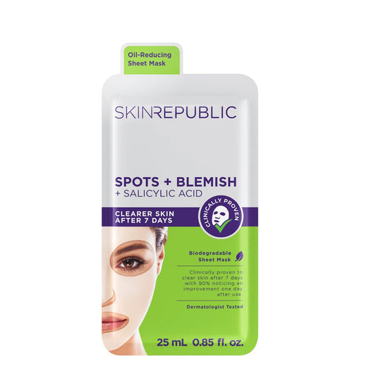 Skin Republic Spots & Blemish + Salicylic Acid Biodegradable Sheet Mask