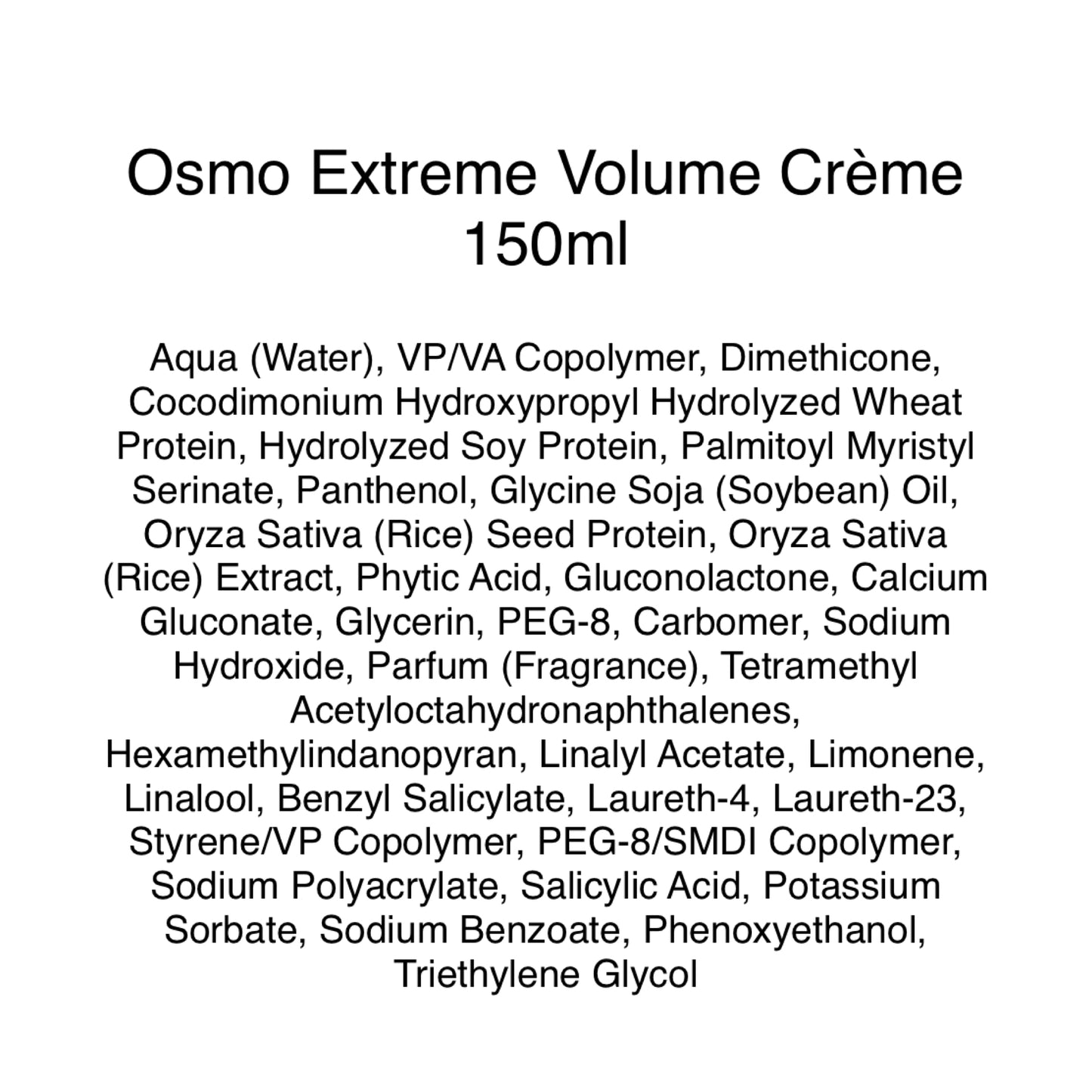 Osmo Extreme Volume Thickening Creme 150ml